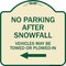 Signmission No Parking After Snowfall Vehicles May Be Towed or Plowed-In with Left Arrow, A-DES-TG-1818-23787 A-DES-TG-1818-23787 - alternate 1